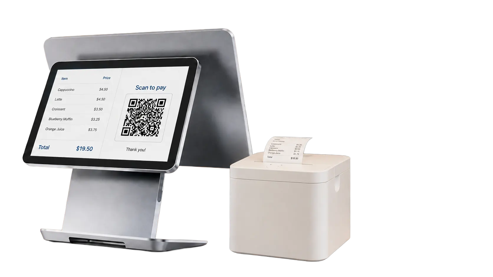 Flagship package with 15.6-inch POS display and receipt printer