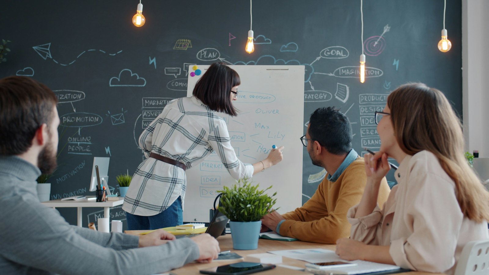 Atiz and a customer team mapping a business workflow together